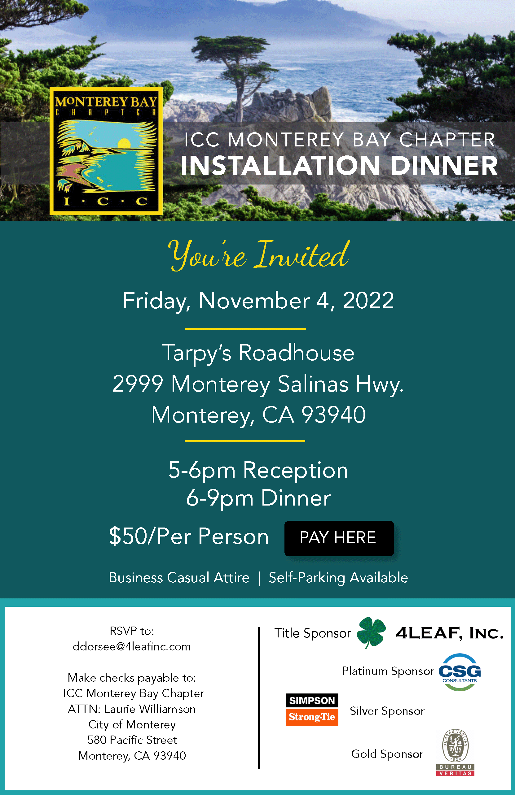 ICC Monterey Bay Chapter Installation Dinner